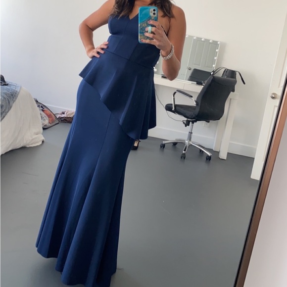 Betsy & Adam One Shoulder Formal Dress - Picture 5 of 5